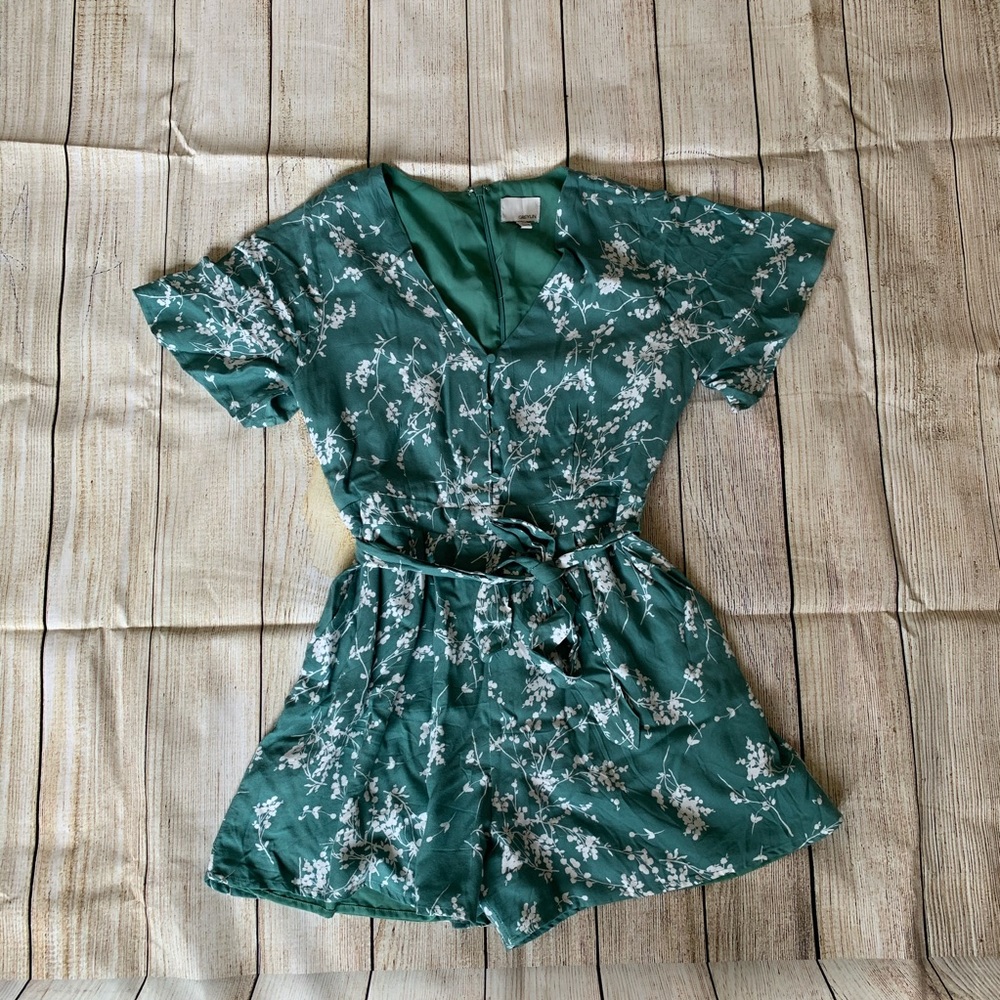 Anthropologie Greylin Floral Romper M